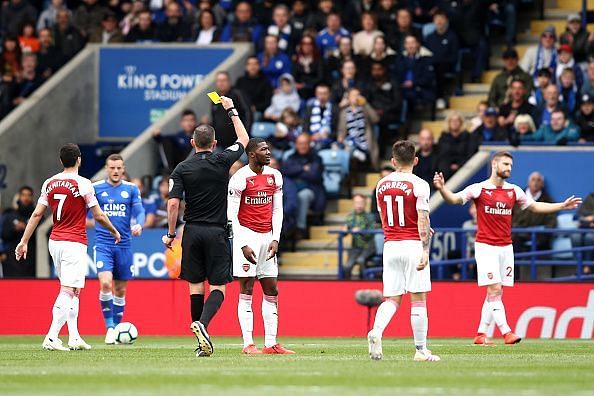 Maitland-Niles' sending off tilted the game in Leicester's favour